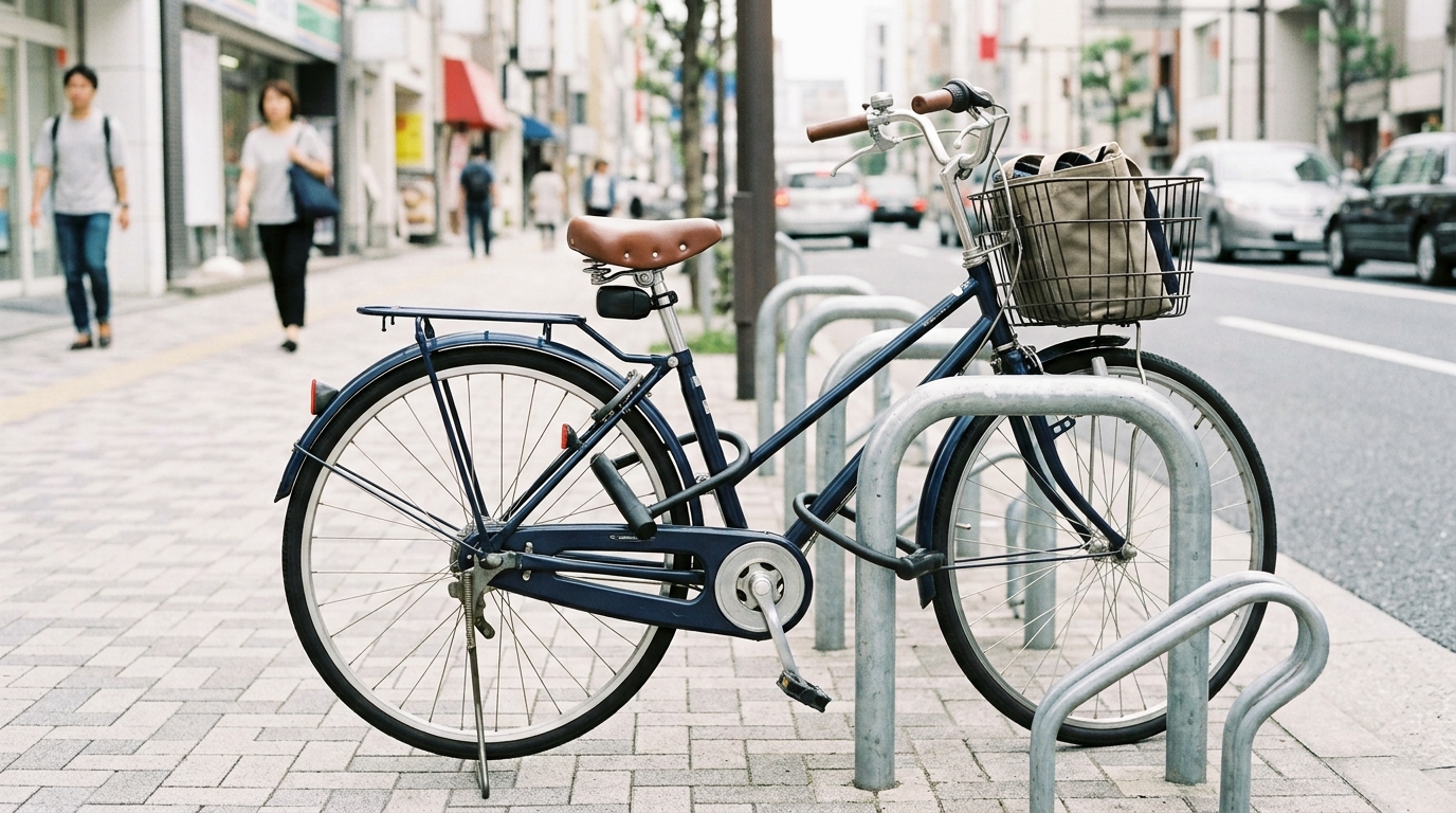 自転車用アラームの3タイプ比較図。左：独立型ブザー（サドル下に取り付けた小型装置とリモコン）。中央：一体型ロック（警報スピーカーを内蔵したチェーンロック）。右：スマート型（フレームに取り付けた追跡デバイスとスマートフォンの通知画面）。