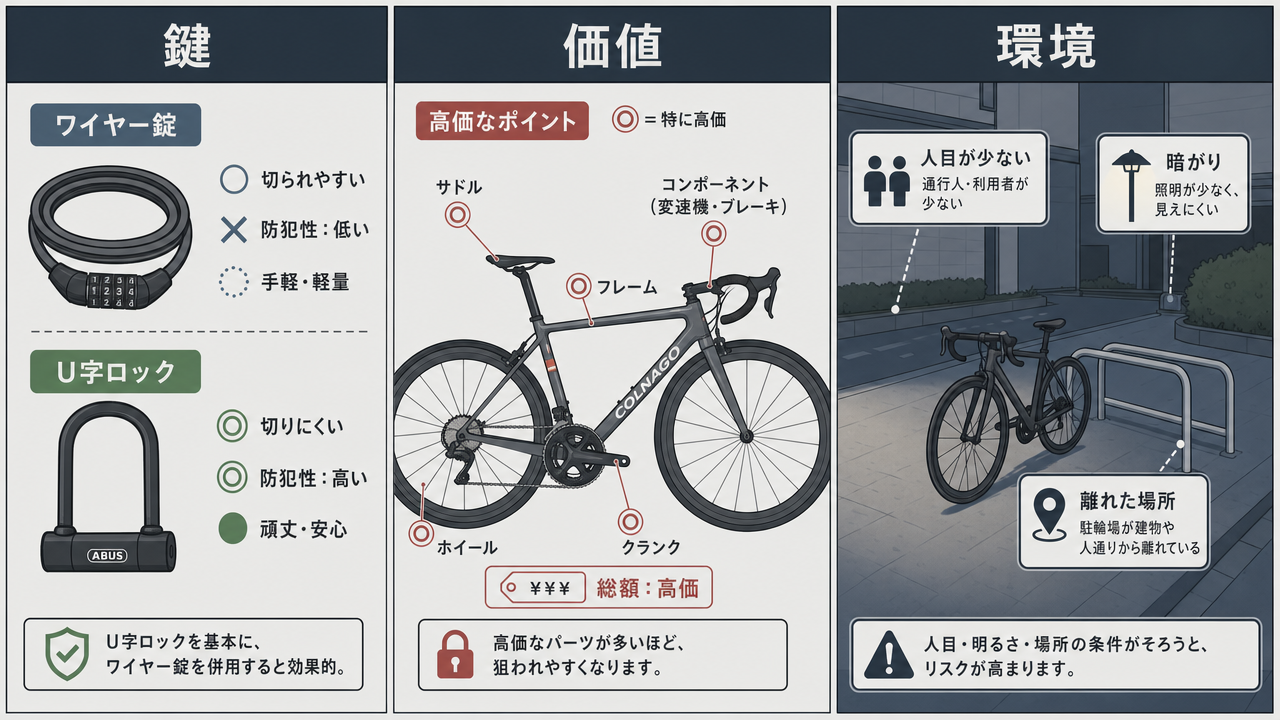 狙われる自転車、狙われない自転車。犯人はどこを見ているか のサムネイル