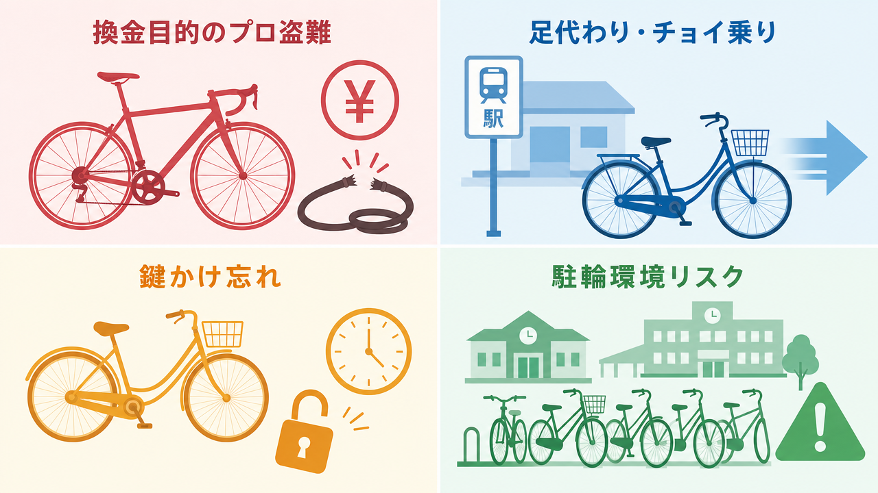 自転車盗難の体験談・みんなの声 のサムネイル